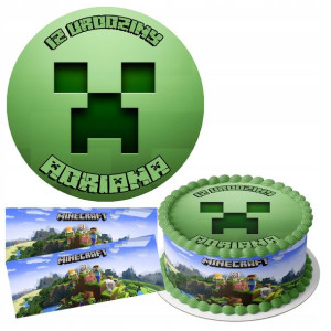 Zestaw Opłatek 22cm + Obwoluty - Minecraft +gratis