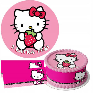 Zestaw Opłatek 22cm + Obwoluty - Hello Kitty + Grs