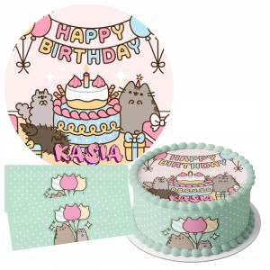 Zestaw Opłatek 22cm + Obwoluty - Pusheen + Gratis