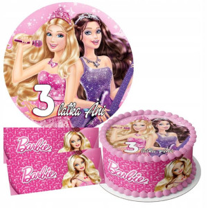 Zestaw Opłatek 22cm + Obwoluty - Barbie + Gratis