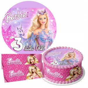 Zestaw Opłatek 22cm + Obwoluty - Barbie + Gratis