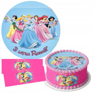 Zestaw Opłatek 22cm + Obwoluty - Disney Princess +