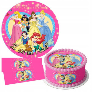 Zestaw Opłatek 22cm + Obwoluty - Disney Princess +