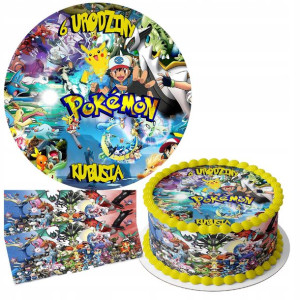 Zestaw Opłatek 22cm + Obwoluty - Pokemon + Gratis