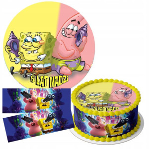 Zestaw Opłatek 22cm + Obwoluty - Spongebob Gratis