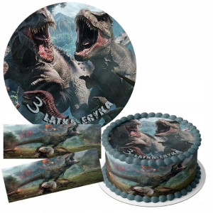 Zestaw Opłatek 22cm + Obwoluty - Dinozaury +g