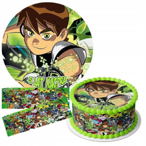 Zestaw Opłatek 22cm + Obwoluty - Ben 10 Ten + G