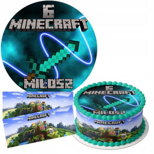 Zestaw Opłatek 19cm + Obwoluty - Minecraft +gratis