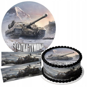 Zestaw Opłatek 18cm + Obwoluty - Czołgi Tank +g