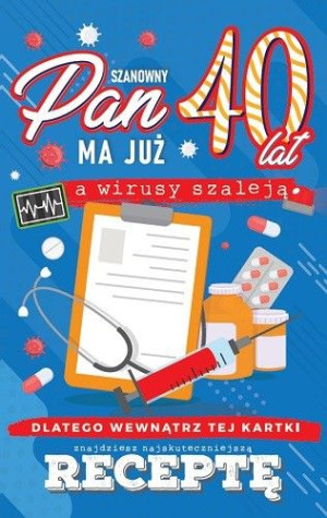 Kartka na 40 urodziny dla Mężczyzny zabawna JCX47
