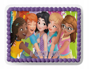 Opłatek Na Tort A4 20x29 - Lego Friends Wybór