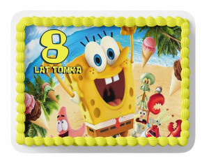 Opłatek Na Tort A4 20x29 - Spongebob Wybór