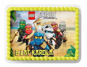 Opłatek Na Tort A4 20x29 - Lego Ninjago Wybór