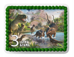 Opłatek Na Tort A4 20x29 - Dinozaur Chłopca