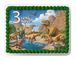Opłatek Na Tort A4 20x29 - Dinozaury Wybór
