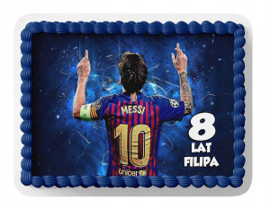 Opłatek Na Tort A4 20x29 - Messi Piłka Nożna