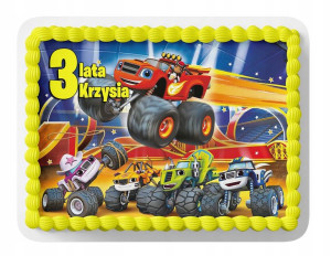 Opłatek Na Tort A4 20x29 - Blaze Truck Wybór