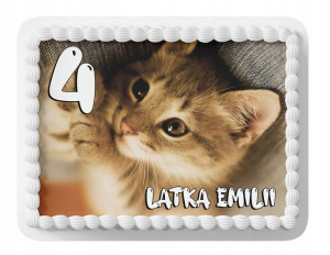 Opłatek Na Tort A4 20x29 - Kotek Kot Wybór
