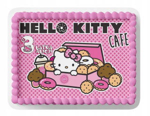 Opłatek Na Tort A4 20x20 Cm - Hello Kitty Wybór