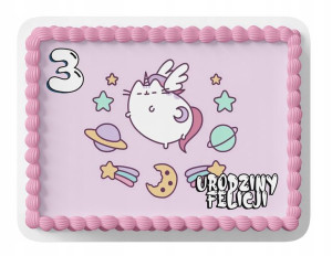 Opłatek Na Tort A4 20x20 Cm - Pusheen Wybór