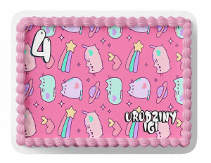 Opłatek Na Tort A4 20x20 Cm - Pusheen Wybór