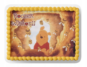 Opłatek Na Tort A4 20x20 Cm - Kubuś Puchatek
