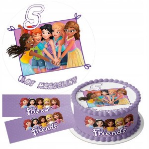 Zestaw Opłatek 30cm + Obwoluty - Lego Friends +g