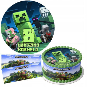 Zestaw Opłatek 29cm + Obwoluty - Minecraft +gratis