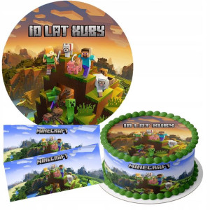 Zestaw Opłatek 29cm + Obwoluty - Minecraft +gratis