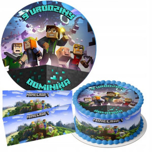 Zestaw Opłatek 29cm + Obwoluty - Minecraft +gratis