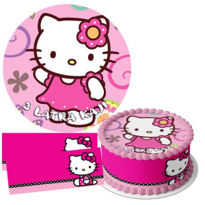 Zestaw Opłatek 27cm + Obwoluty - Hello Kitty + Grs