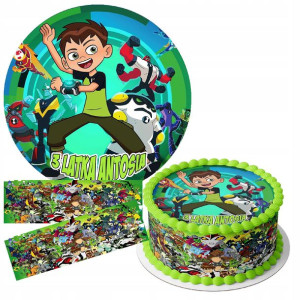 Zestaw Opłatek 27cm + Obwoluty - Ben 10 Ten + G