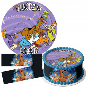 Zestaw Opłatek 27cm + Obwoluty - Scooby-doo + Gr