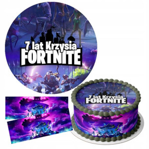 Zestaw Opłatek 26cm + Obwoluty - Fortnite +gratis!