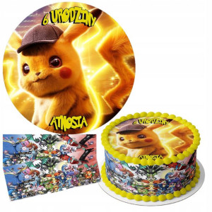 Zestaw Opłatek 26cm + Obwoluty - Pokemon + Gratis
