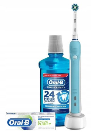 Szczoteczka Oral-B Pro1 700 zestaw pasta + płyn