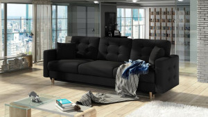 Kanapa Sofa Asgard Czarna- Eltap