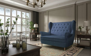 Kanapa Sofa Retro Aros Niebieska- Eltap