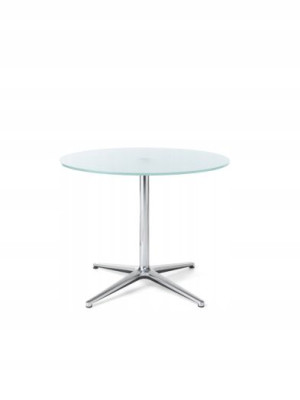 Stolik SF40 szkło mleczne/aluminium h=45-PROFIM