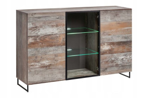Plank Komoda Dąb Canion Loft Led - Asm