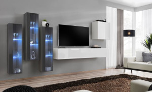 Switch Xiio Meblościanka Grafit/biały Led-asm
