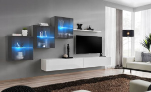 Switch Xx Meblościanka Grafit/biały Led -asm