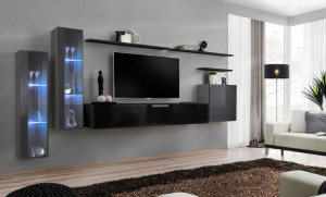 Switch Xi Meblościanka Grafit/czarny Led-asm