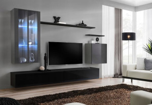 Switch Xii Meblościanka Grafit/czarny Led-asm