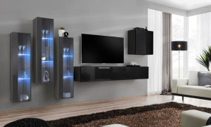 Switch Xiii Meblościanka Grafit/czarny Led-asm