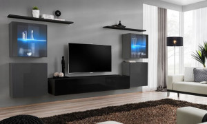 Switch Xiv Meblościanka Grafit/czarny Led-asm