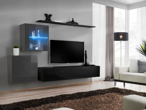 Switch Xv Meblościanka Grafit/czarny Led-asm