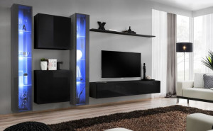Switch Xvi Meblościanka Grafit/czarny Led-asm