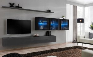 Switch Xvii Meblościanka Grafit/czarny Led-asm