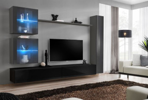 Switch Xviii Meblościanka Grafit/czarny Led-asm